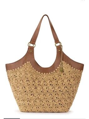 NWOT The Sak Roma Straw Small Shopper Tote Bag